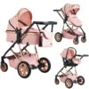 Cangaroo Midas Pink 3-in-1 Combi Kinderwagen Incl. Autostoel 2 Cangaroo Midas Pink 3-in-1 Combi Kinderwagen Incl. Autostoel -Babyproducten Winkel cangaroo midas pink 3 in 1 combi kinderwagen incl. autostoel