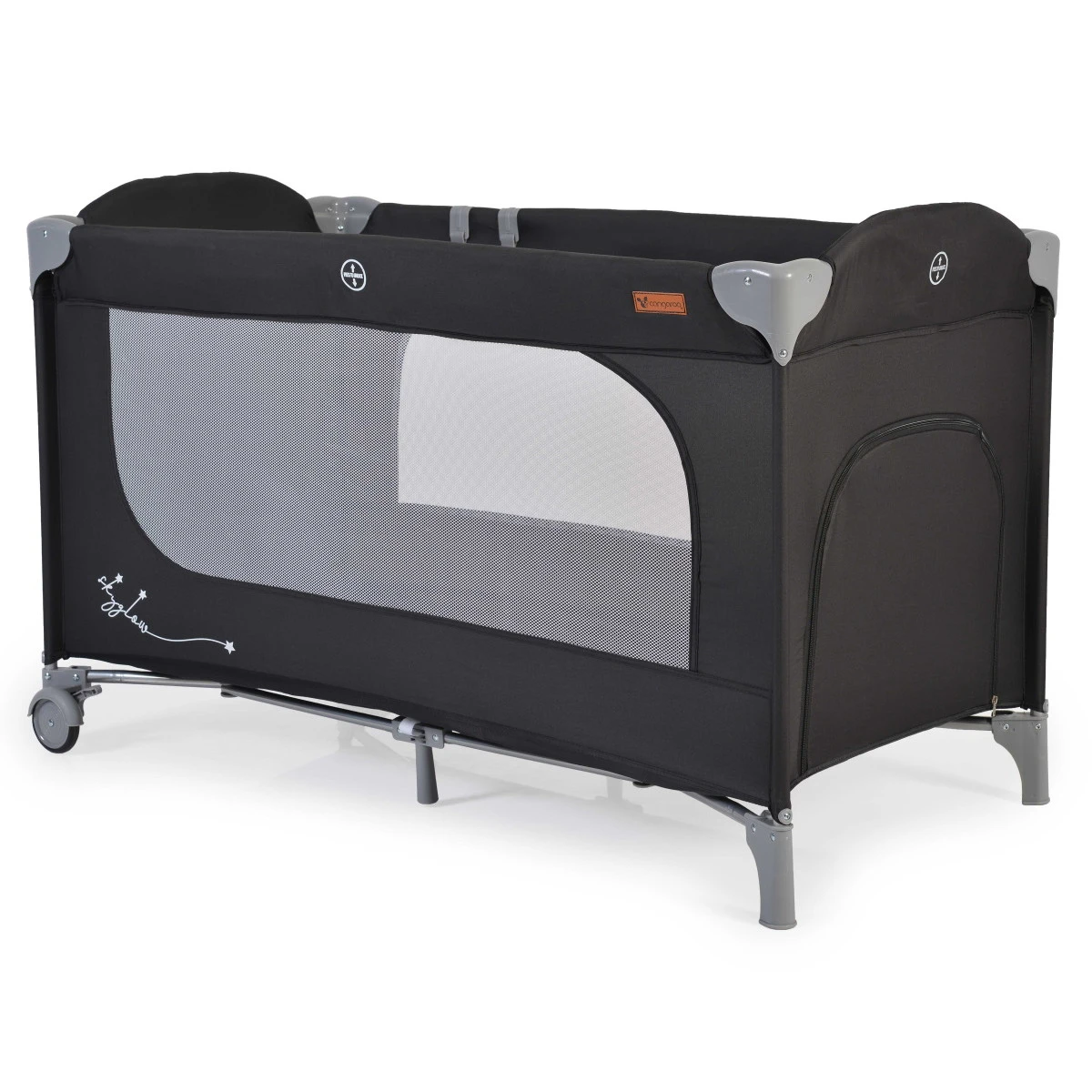 Cangaroo Skyglow 2 Black Campingbed Incl. Bodemverhoger 5 Cangaroo Skyglow 2 Black Campingbed Incl. Bodemverhoger - Afbeelding 3