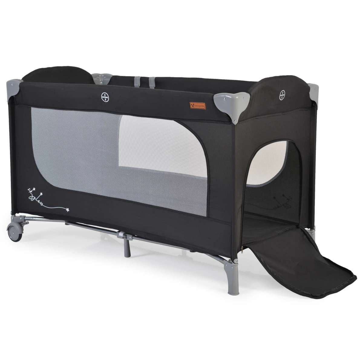 Cangaroo Skyglow 2 Black Campingbed Incl. Bodemverhoger 6 Cangaroo Skyglow 2 Black Campingbed Incl. Bodemverhoger - Afbeelding 4
