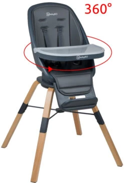 Babygo Carou 360º Grey Kinderstoel 5751 -Babyproducten Winkel carou babygo 360 grey