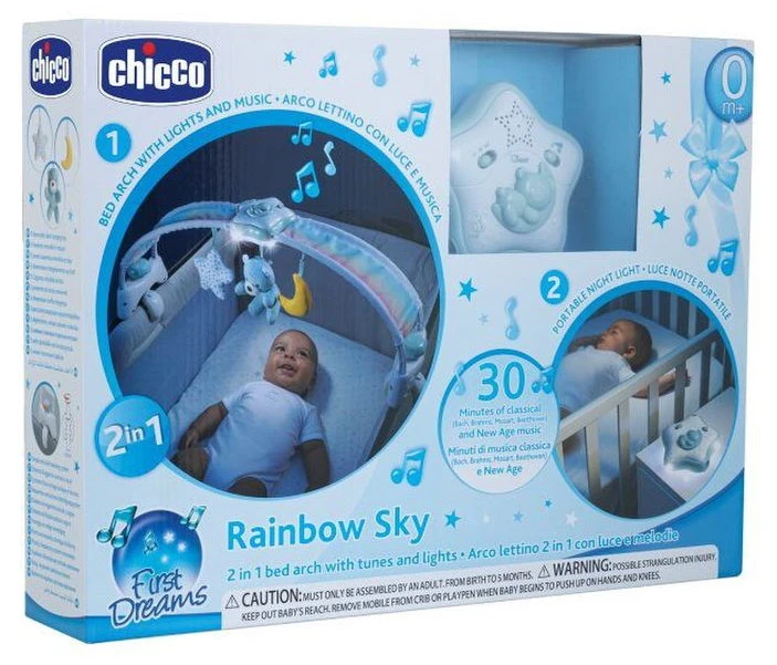 Chicco Rainbow Sky Blauw Speelboog Voor Next2Me Wiegje C104732 6 Chicco Rainbow Sky Blauw Speelboog Voor Next2Me Wiegje C104732 - Afbeelding 4