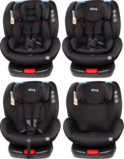 Ding Cruz Black 360° Isofix Autostoel 0-36kg DI-101919 -Babyproducten Winkel di 101919 ding cruz black 4options 1