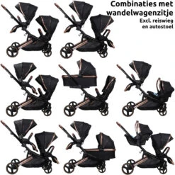 Ding Amigo Black/Rose Tandem Duowagen DI-191706 -Babyproducten Winkel ding amigo black rose tandem duowagen di 191706 6