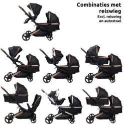 Ding Amigo Black/Rose Tandem Duowagen DI-191706 -Babyproducten Winkel ding amigo black rose tandem duowagen di 191706 7