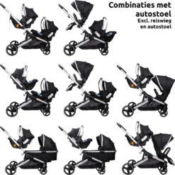 Ding Amigo Black/Silver Tandem Duowagen DI-191704 31 Ding Amigo Black/Silver Tandem Duowagen DI-191704 -Babyproducten Winkel ding amigo black silver tandem duowagen di 191704