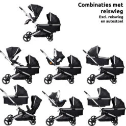 Ding Amigo Black/Silver Tandem Duowagen DI-191704 30 Ding Amigo Black/Silver Tandem Duowagen DI-191704 -Babyproducten Winkel ding amigo black silver tandem duowagen di 191704 1