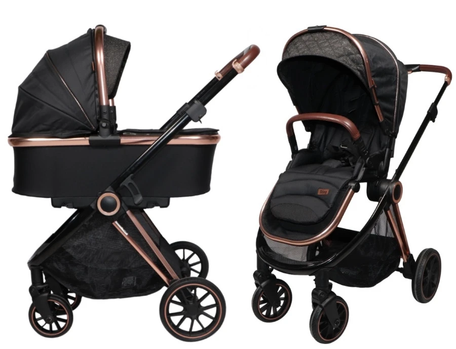 Ding Fenix Black/Rose Kinderwagen DI-191702 3 Ding Fenix Black/Rose Kinderwagen DI-191702