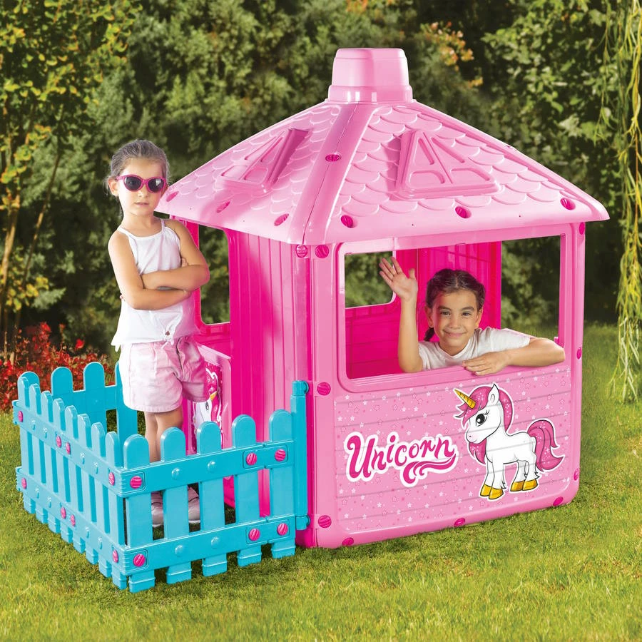 Dolu City Unicorn Speelhuisje Met Hek 2511 4 Dolu City Unicorn Speelhuisje Met Hek 2511 - Afbeelding 2