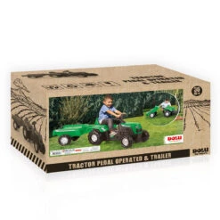 Dolu Ranchero Groen Traptractor Met Aanhangwagen 8246 -Babyproducten Winkel dolu ranchero groen tractor met aanhangwagen 8246 2