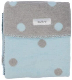 Zaffiro Grijs & Blauw Gestipt 100 X 150 Cm Ledikantdeken 15328 -Babyproducten Winkel grijslichtblauwstippendeken 4