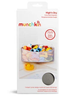 Munchkin High ’n Dry Bath Organizer Grey Badspeeltjes Houder 012511 -Babyproducten Winkel hoekbadopberger 3 1920x1920