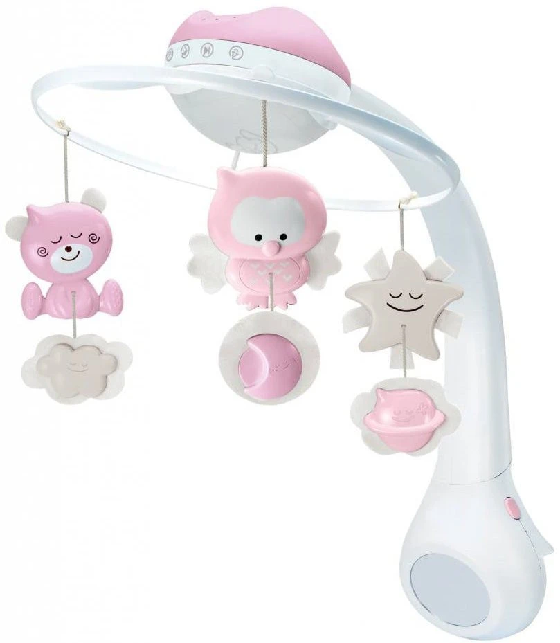 Infantino Pink 3 In 1 Muziekmobiel & Projector BK-04914 3 Infantino Pink 3 In 1 Muziekmobiel & Projector BK-04914