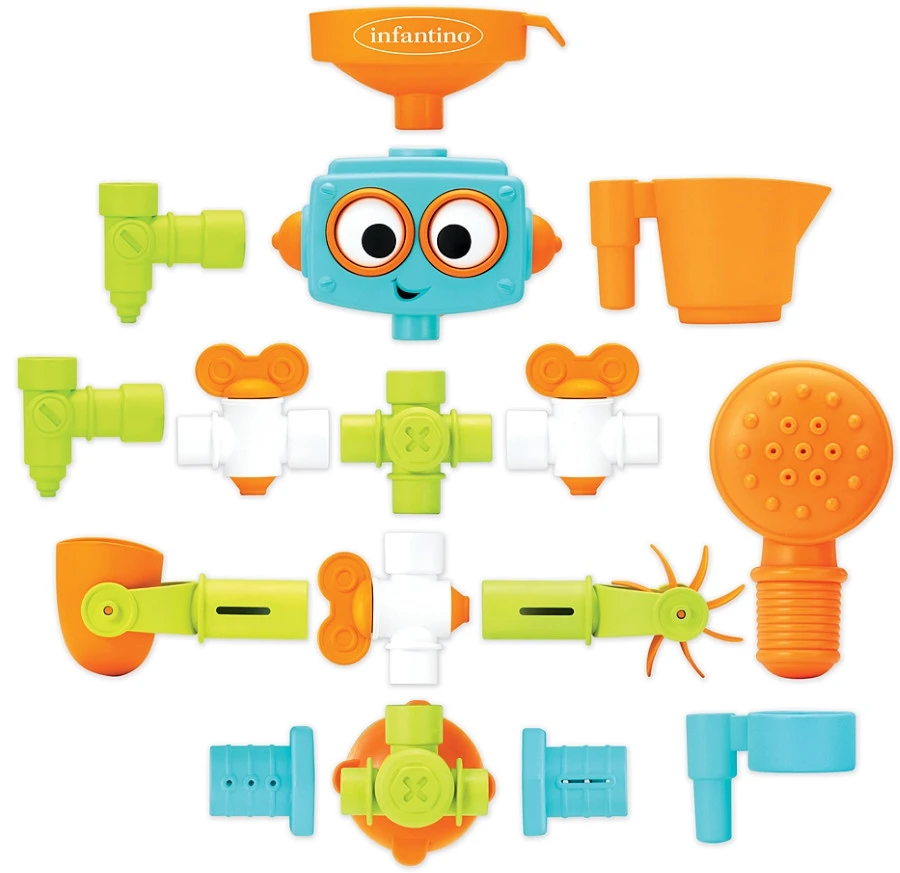 Infantino Plug & Play Plumber Set Sensory Waterspeelset BK-217025 4 Infantino Plug & Play Plumber Set Sensory Waterspeelset BK-217025 - Afbeelding 2