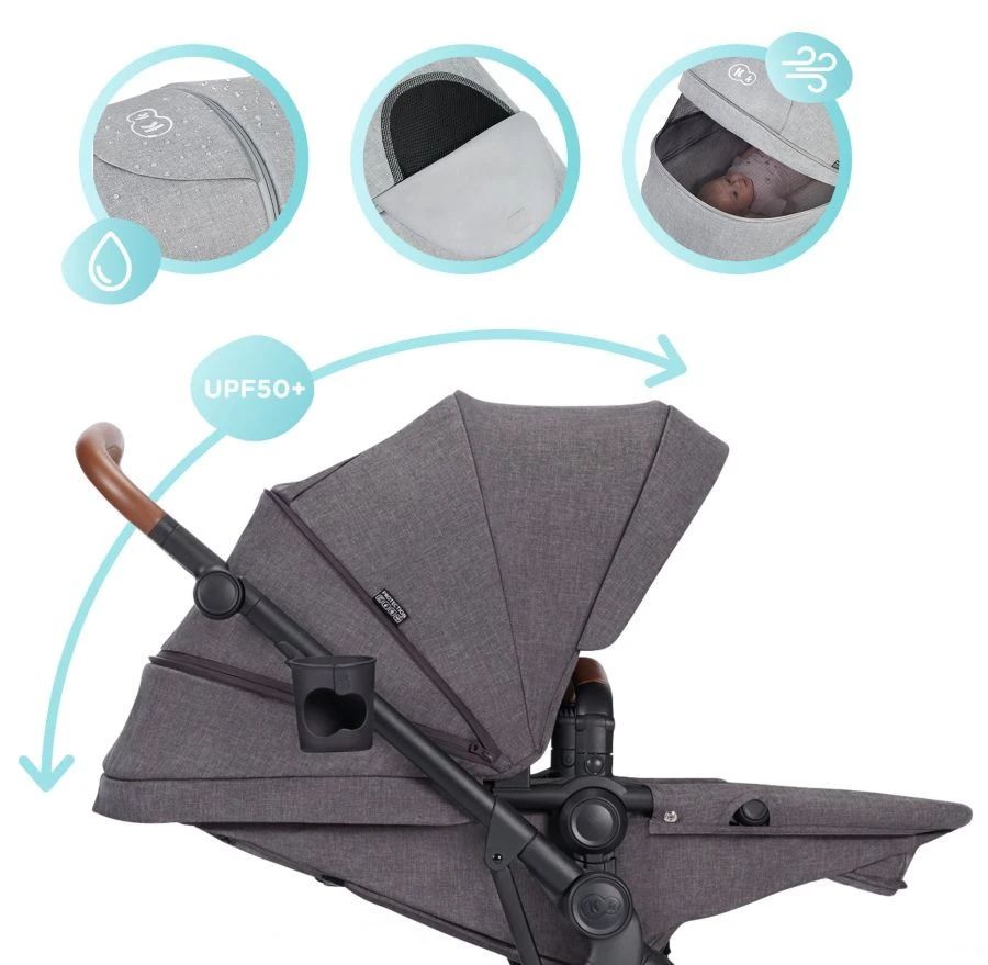 Kinderkraft B-Tour Ash Grey 3-in-1 Combi Kinderwagen Incl. Autostoel KSBTOU00DGR3000 11 Kinderkraft B-Tour Ash Grey 3-in-1 Combi Kinderwagen Incl. Autostoel KSBTOU00DGR3000 - Afbeelding 9