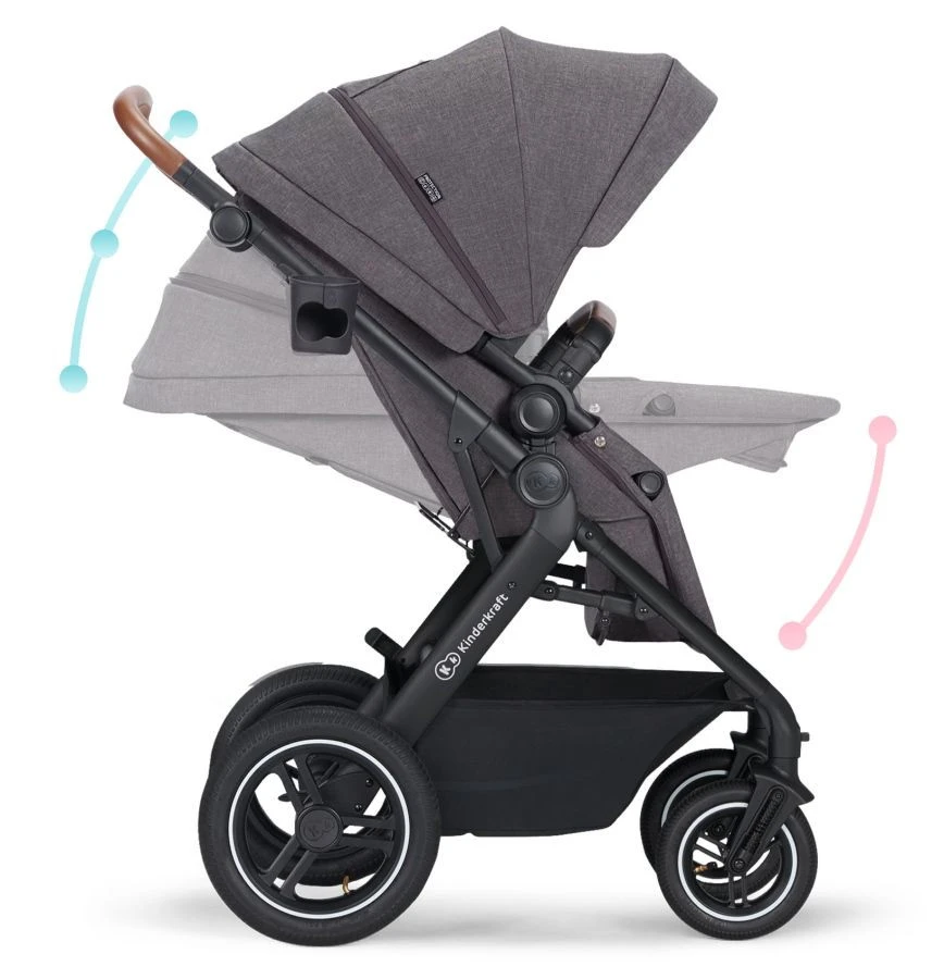 Kinderkraft B-Tour Ash Grey 3-in-1 Combi Kinderwagen Incl. Autostoel KSBTOU00DGR3000 12 Kinderkraft B-Tour Ash Grey 3-in-1 Combi Kinderwagen Incl. Autostoel KSBTOU00DGR3000 - Afbeelding 10