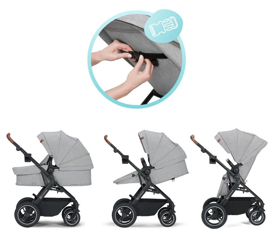 Kinderkraft B-Tour Silver Grey 3-in-1 Combi Kinderwagen Incl. Autostoel KSBTOU00LGR3000 13 Kinderkraft B-Tour Silver Grey 3-in-1 Combi Kinderwagen Incl. Autostoel KSBTOU00LGR3000 - Afbeelding 11