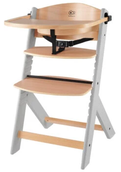 Kinderkraft Enock Grijs/Naturel Houten Meegroei Kinderstoel KKKENOCGRY0000