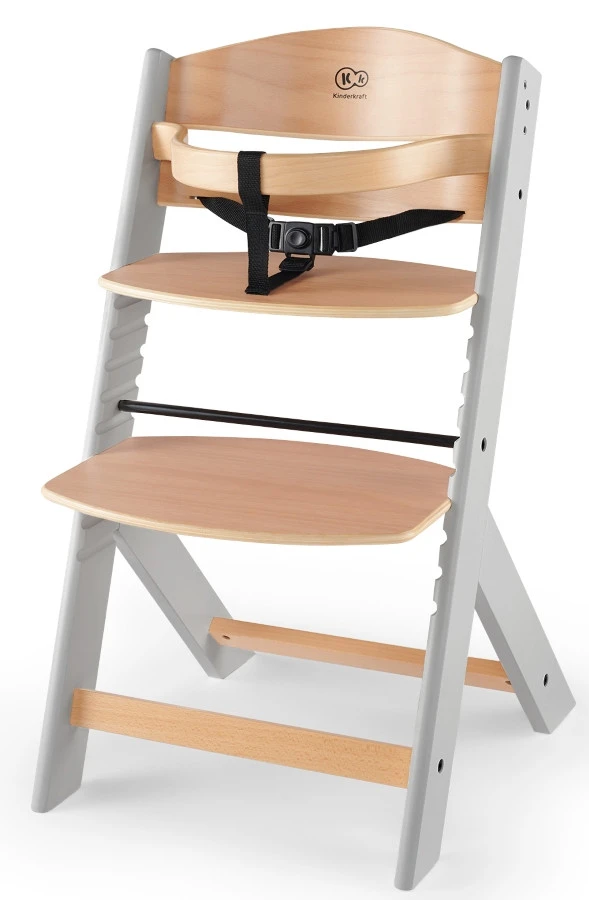 Kinderkraft Enock Grijs/Naturel Houten Meegroei Kinderstoel KKKENOCGRY0000 5 Kinderkraft Enock Grijs/Naturel Houten Meegroei Kinderstoel KKKENOCGRY0000 - Afbeelding 3