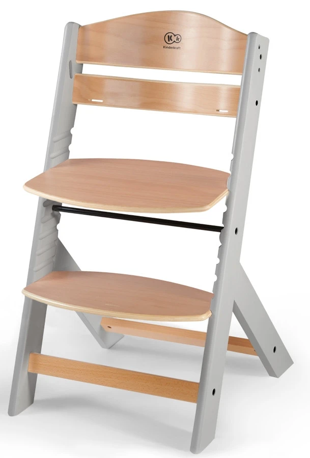 Kinderkraft Enock Grijs/Naturel Houten Meegroei Kinderstoel KKKENOCGRY0000 4 Kinderkraft Enock Grijs/Naturel Houten Meegroei Kinderstoel KKKENOCGRY0000 - Afbeelding 2