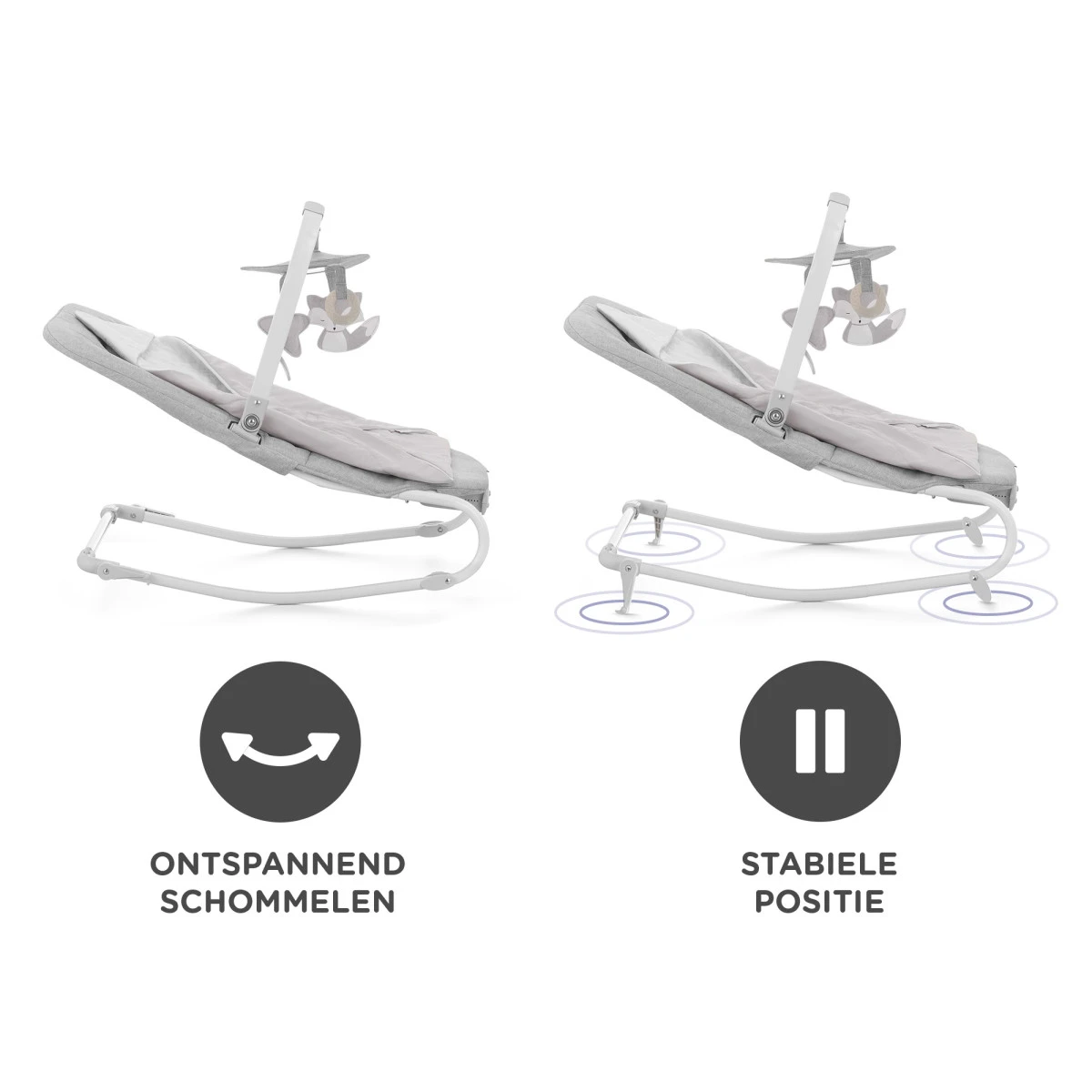 Kinderkraft Felio 2 Stone Grey Bouncer Wipstoel KBFELI20GRY0000 6 Kinderkraft Felio 2 Stone Grey Bouncer Wipstoel KBFELI20GRY0000 - Afbeelding 4