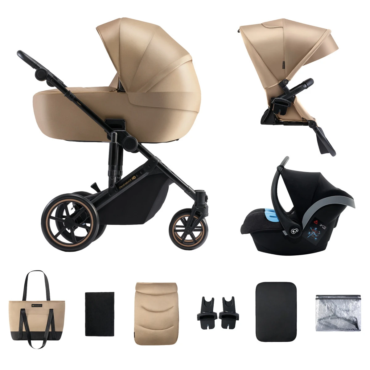 Kinderkraft Prime 2 Sandrose Beige 3-in-1 Kinderwagen Incl. Autostoel KSPRIM02BEG3000 3 Kinderkraft Prime 2 Sandrose Beige 3-in-1 Kinderwagen Incl. Autostoel KSPRIM02BEG3000