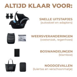 Kinderkraft Prime 2 Venezian Black 3-in-1 Kinderwagen Incl. Autostoel KSPRIM02BLK3000 -Babyproducten Winkel kinderkraft prime 2 venezian black 3in1 kinderwagen ksprim02blk3000 3