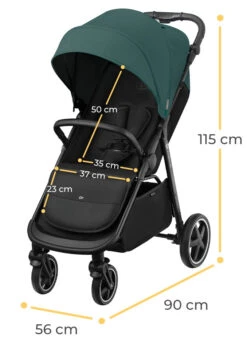 Kinderkraft Route Midnight Black Wandelwagen KSROUT00BLK0000 -Babyproducten Winkel kinderkraft route emerald green wandelwagen ksrout00gre0000 9 2