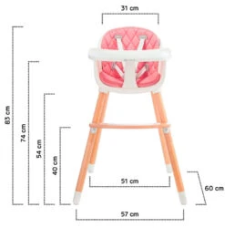 Kinderkraft Sienna Pink 2-in-1 Kinderstoel KKKSIENPNK0000 -Babyproducten Winkel kinderkraft sienna pink kinderstoel kkksienpnk0000 10