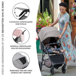 Kinderkraft Trig 2 Grey Wandelwagen KSTRIG2TGRY0000 -Babyproducten Winkel kinderkraft trig 2 pink wandelwagen kstrig2tpnk0000 4 1