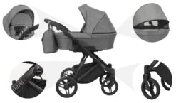 Kunert Lazzio Black Eco-Leather 2-in-1 Kinderwagen LAZ-11-BLACK 32 Kunert Lazzio Black Eco-Leather 2-in-1 Kinderwagen LAZ-11-BLACK -Babyproducten Winkel kunert lazzio 2 in 1 kinderwagen laz 11 14