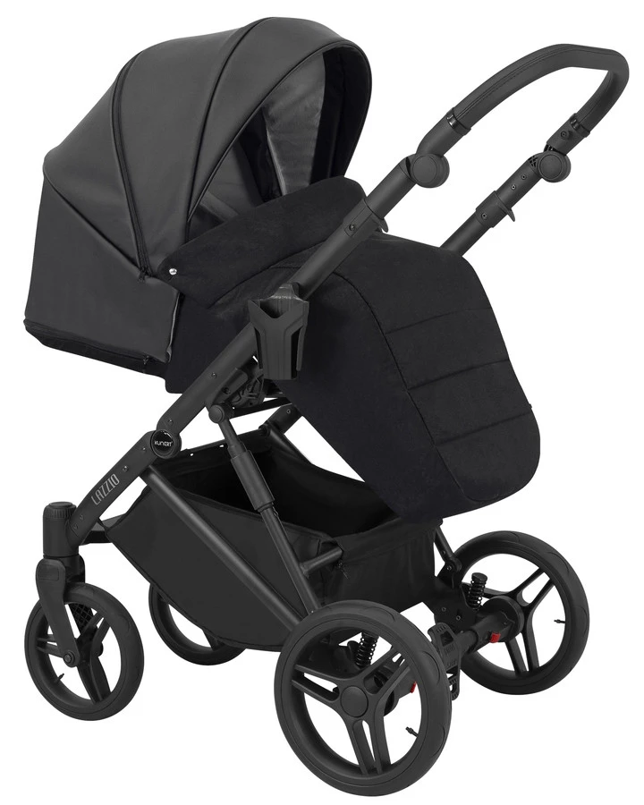 Kunert Lazzio Black Eco-Leather 2-in-1 Kinderwagen LAZ-11-BLACK 6 Kunert Lazzio Black Eco-Leather 2-in-1 Kinderwagen LAZ-11-BLACK - Afbeelding 4