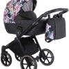 Kunert Talisman Black Flowers 2-in-1 Kinderwagen TA-01-BLACK 2 Kunert Talisman Black Flowers 2-in-1 Kinderwagen TA-01-BLACK -Babyproducten Winkel kunert talisman black flowers 2 in 1 kinderwagen ta 01 black