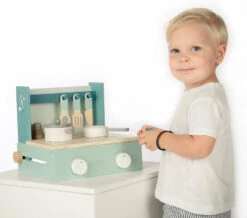 Label Label Groen Houten Kookstel LLWT-24760 -Babyproducten Winkel label label groen houten kookstel llwt 24760 2