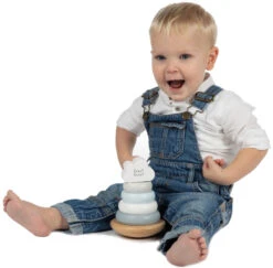 Label Label Lichtblauw Houten Tuimelring Piramide LLWT-25231 -Babyproducten Winkel label label lichtblauw houten tuimelring piramide llwt 25231 2