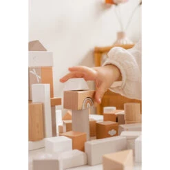 Label Label Nougat 50 Stuks Houten Blokken LLWT-37100 -Babyproducten Winkel label label nougat 50 stuks houten blokken 3