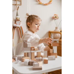 Label Label Nougat 50 Stuks Houten Blokken LLWT-37100 -Babyproducten Winkel label label nougat 50 stuks houten blokken 4