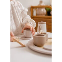 Label Label Nougat Houten Theeservies Set LLWT-37117 -Babyproducten Winkel label label nougat houten theeset