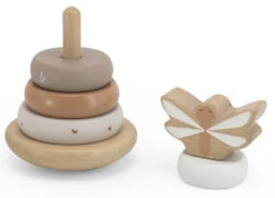 Label Label Nougat Houten Tuimelring Piramide LLWT-34383 -Babyproducten Winkel label label nougat houten tuimelring piramide llwt 34383 2