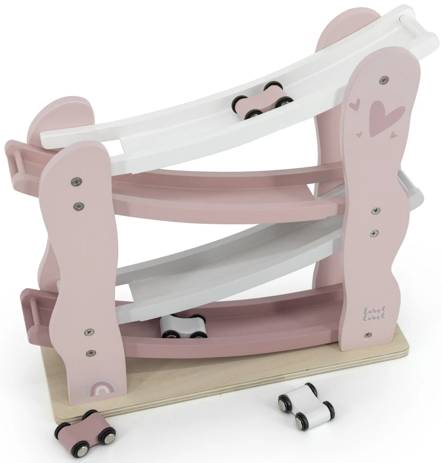 Label Label Roze Houten Autobaan LLWT-25125 5 Label Label Roze Houten Autobaan LLWT-25125 - Afbeelding 3