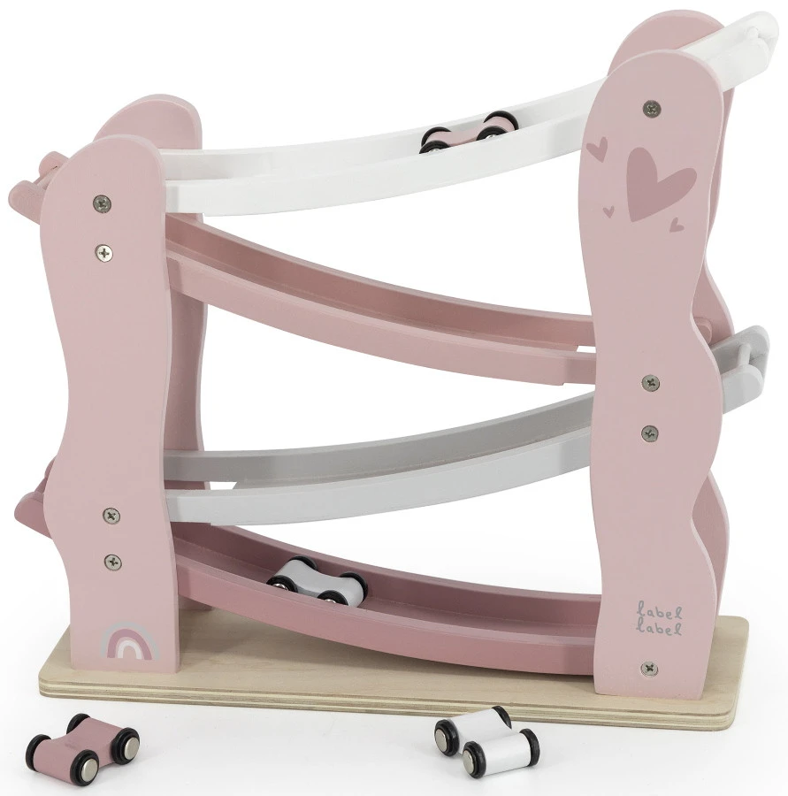 Label Label Roze Houten Autobaan LLWT-25125 4 Label Label Roze Houten Autobaan LLWT-25125 - Afbeelding 2