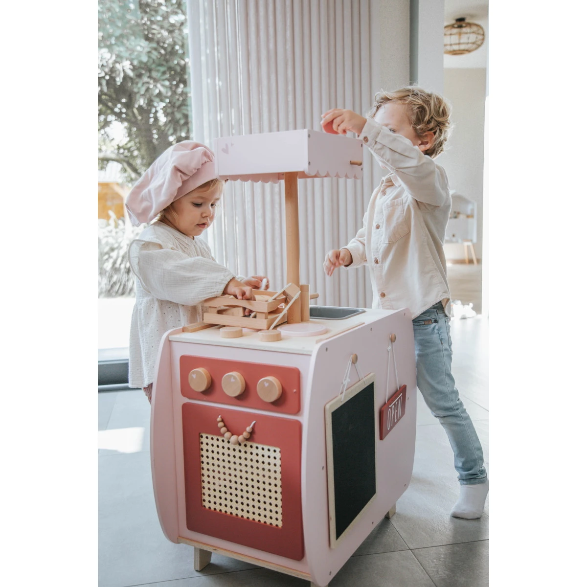 Label Label Roze Houten Bistro Keuken LLWT-34741 9 Label Label Roze Houten Bistro Keuken LLWT-34741 - Afbeelding 7