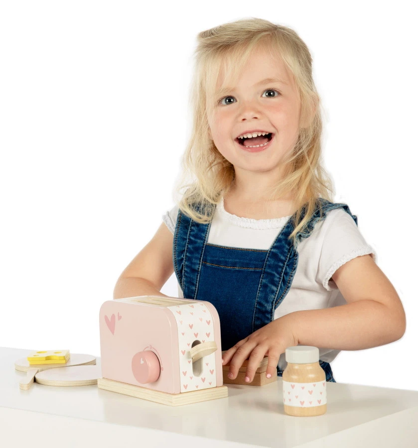 Label Label Roze Houten Broodrooster LLWT-24593 4 Label Label Roze Houten Broodrooster LLWT-24593 - Afbeelding 2