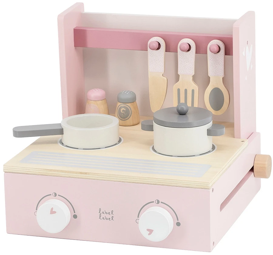 Label Label Roze Houten Kookstel LLWT-24784 3 Label Label Roze Houten Kookstel LLWT-24784