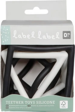 Label Label Zwart/Wit 3 Stuks Geometrische Silicone Bijtringen LLST-15317 -Babyproducten Winkel label label zwart wit 3 stuks geometrische silicone bijtringen llst 15317 4