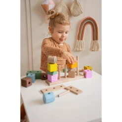 Label Label Barbapapa Houten Stapelblokken LLBB-37025 -Babyproducten Winkel llbb 37025 barbabapapa wooden stacking blocks 14
