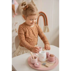 Label Label Roze Houten Theeservies Set LLWT-24838 -Babyproducten Winkel llwt 24838 5420067924838 tea set pink 01