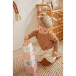 Label Label Roze Houten Stapelblokken LLWT-25309 -Babyproducten Winkel llwt 25309 5420067925309 stacking blocks numbers pink 01