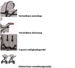 Lorelli Alexa Pearl Beige 3-in-1 Combi Kinderwagen Incl. Autostoel 1002129-2182D 31 Lorelli Alexa Pearl Beige 3-in-1 Combi Kinderwagen Incl. Autostoel 1002129-2182D -Babyproducten Winkel lorelli 3 in 1 combi kinderwagen incl. autostoel 1002129