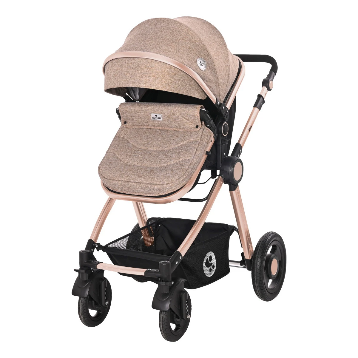 Lorelli Alexa Pearl Beige 3-in-1 Combi Kinderwagen Incl. Autostoel 1002129-2182D 6 Lorelli Alexa Pearl Beige 3-in-1 Combi Kinderwagen Incl. Autostoel 1002129-2182D - Afbeelding 4