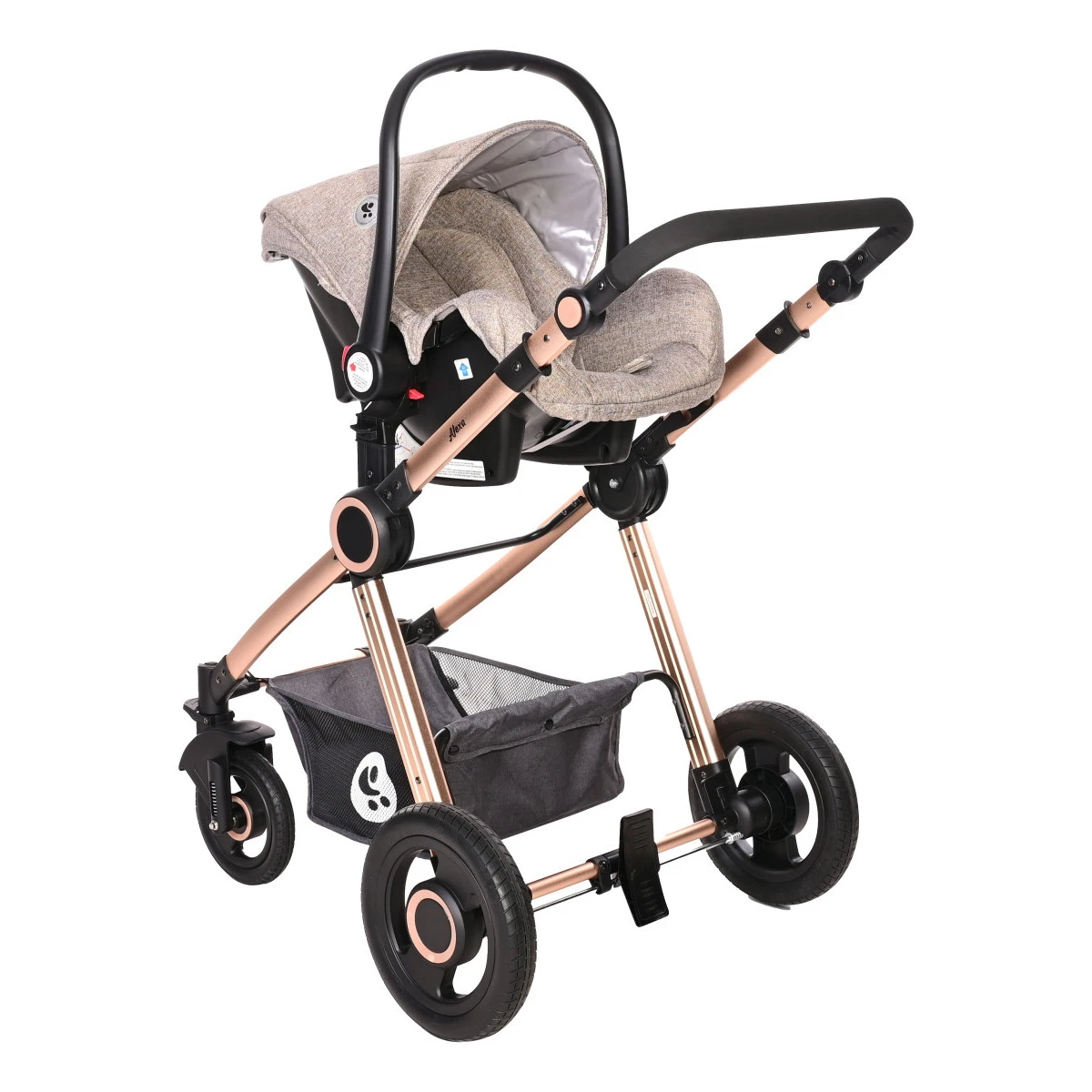 Lorelli Alexa Pearl Beige 3-in-1 Combi Kinderwagen Incl. Autostoel 1002129-2182D 10 Lorelli Alexa Pearl Beige 3-in-1 Combi Kinderwagen Incl. Autostoel 1002129-2182D - Afbeelding 8